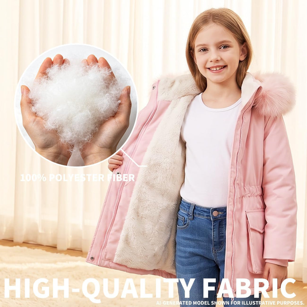 Girls Winter Coats Clothes For Kids Puffer Jacket Fleece Parka