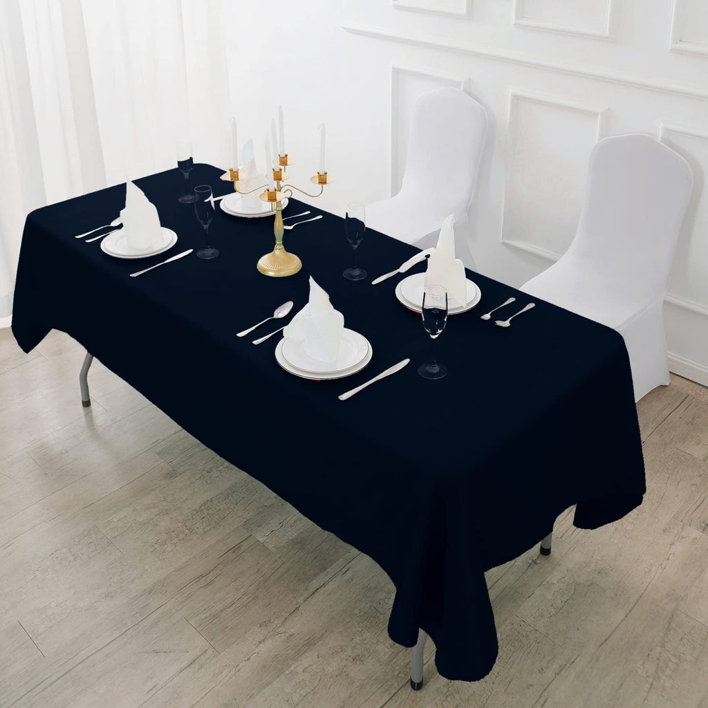 6 Pack Rectangle Tablecloth, 60x120 Inch, Stain Resistant and Wrinkle Polyester Table Cloth, Fabric Table Cover