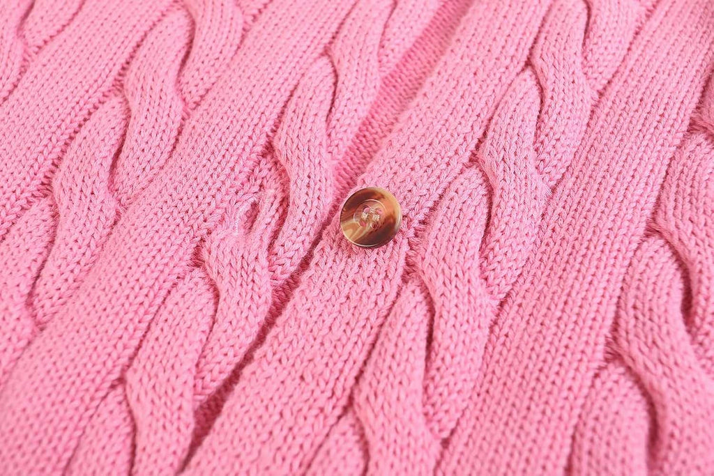 Little Girls Boys Cardigan Toddler Unisex Chunky Cable Knit Cotton Button Up Sweater