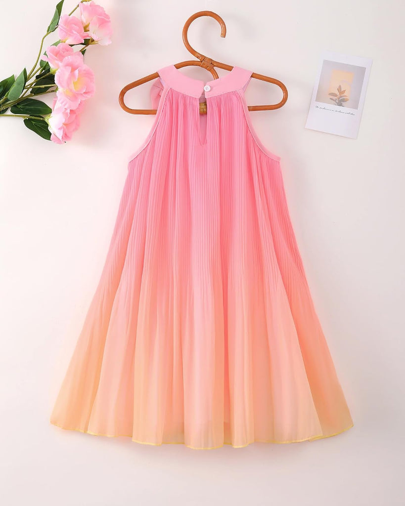 Girl Tulle Dress Summer Clothes Little Girl Ombre Halter Dress Kids Casual Sundress Toddler Princess Outfits