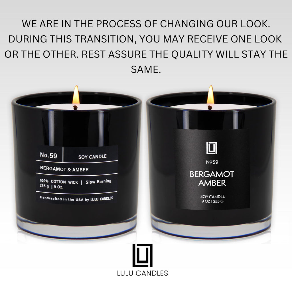 Bergamot & Amber Luxury Scented Soy Candle, 9 Oz