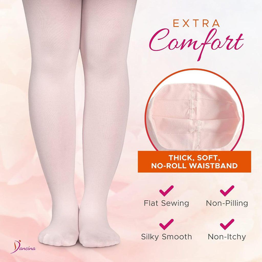 Girls Ballet Dance Tights Footed, Toddler to Teen