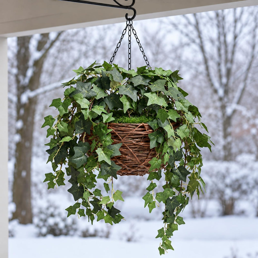 Artificial Ivy Plants Fake Hanging Vine Greenery for Winter Outdoor Planter