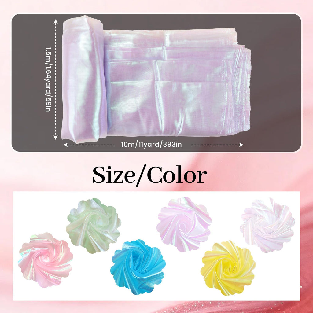 Iridescent Organza Fabric Gradient Lace for Wedding Decor