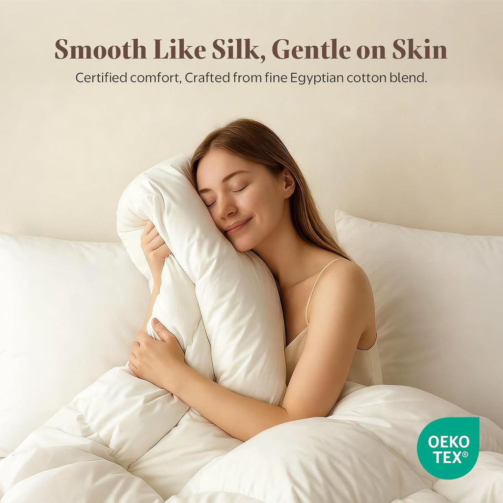 Luxury Down Feather Fiber Comforter Queen