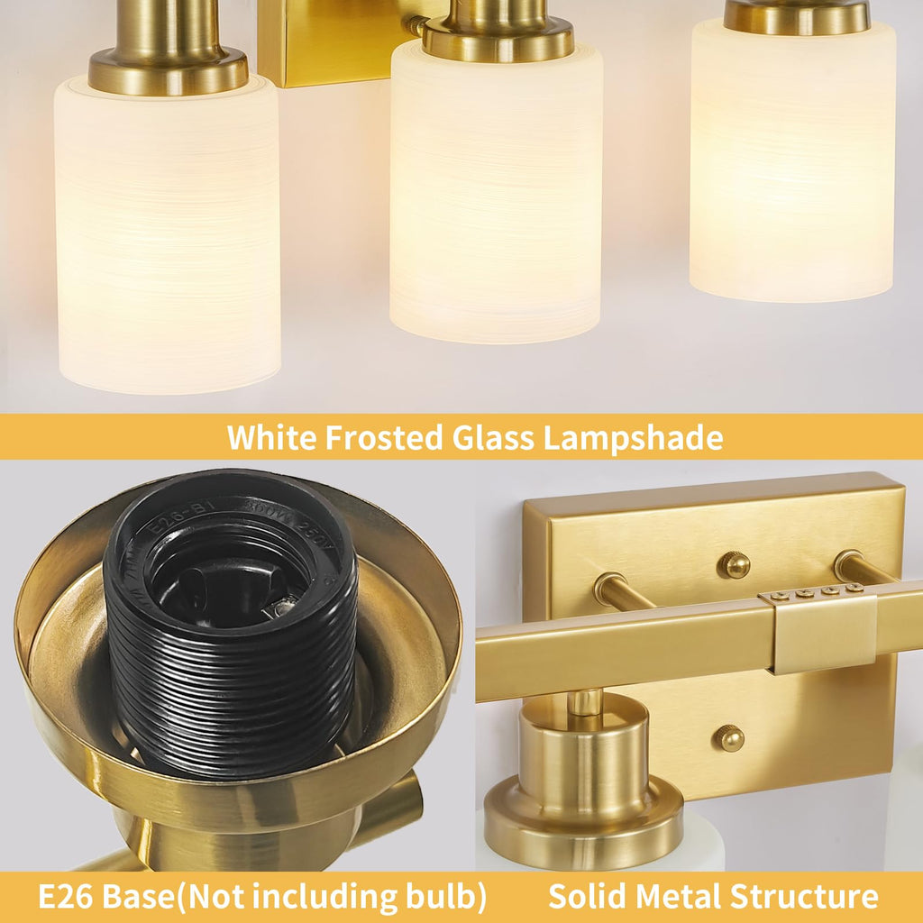 6 Light Gold Bathroom Vanity Light Bathroom Light Fixture 36.8in
