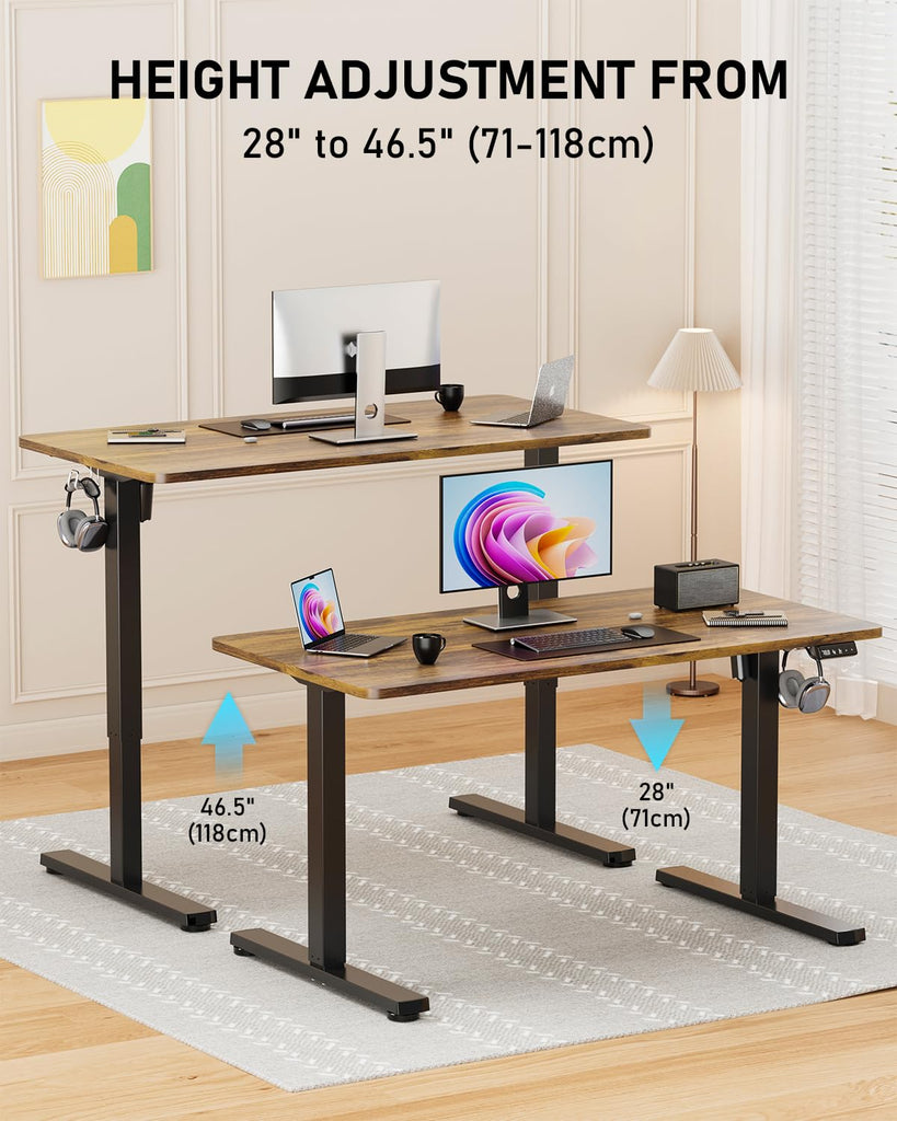 40" Small Electric Standing Desk Adjustable Height