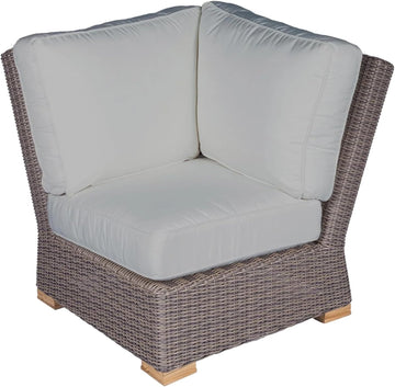 Sanibel Teak Sectional Couch Corner Section, Granite