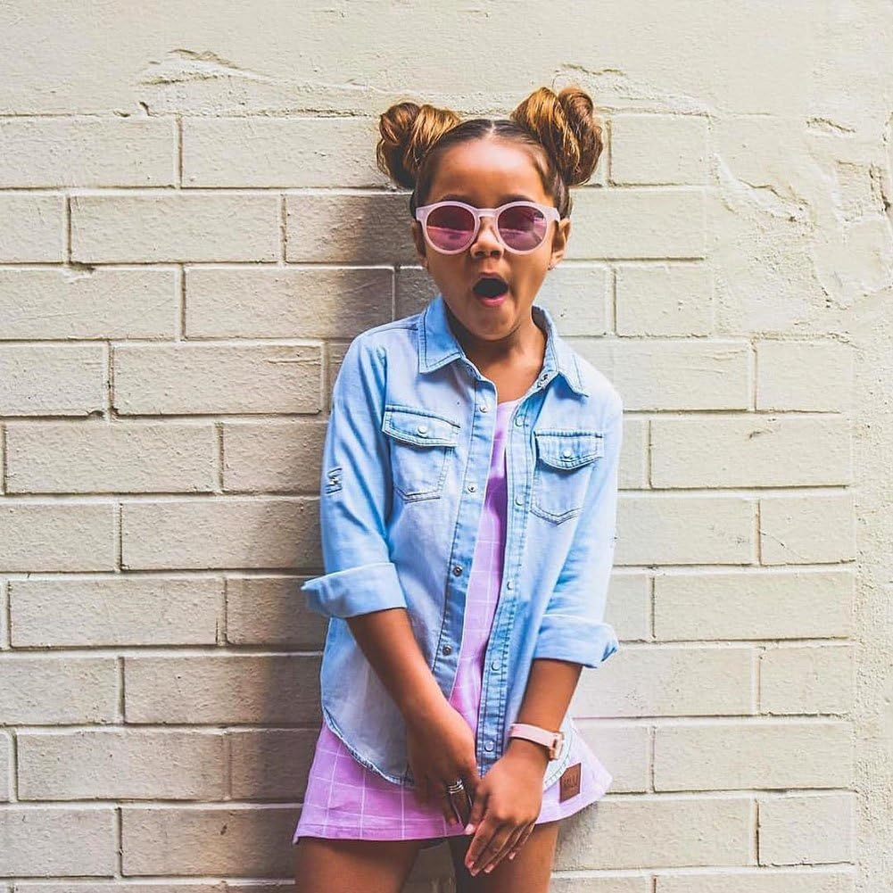 Fashion Kids Toddler Baby Boy Girl Adjustable Sleeve Button Down Denim Shirt Tops Blouse