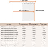 30x84 Inch White Double Barn Door Set - 5-Panel MDF Sliding Doors with 6FT Bypass Barn Door Hardware