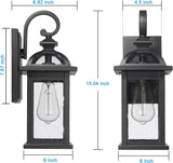 Outdoor Lights Fixtures Wall Mount, Outdoor Wall Sconce with Seeded Glass Waterproof Outside Exterior Lighting Fixture