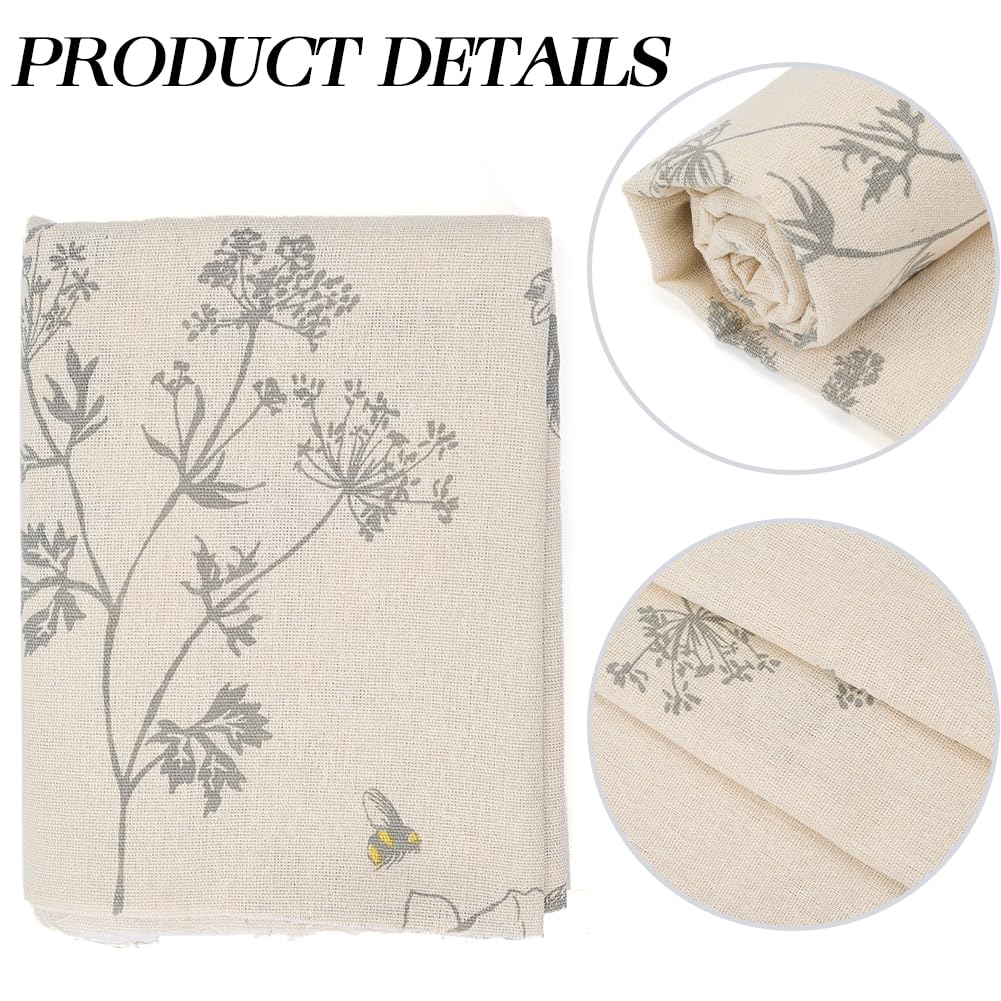 1 Yard 63 Inch Mixed Color Cotton Linen Fabric Floral Pattern for Sewing Making Quilting DIY Home Decor DIY Crafts
