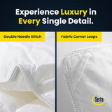 Goose Feathers Down Fiber Comforter Queen Duvet Insert,100% Cotton,Hotel Luxury Hypoallergenic Comfo