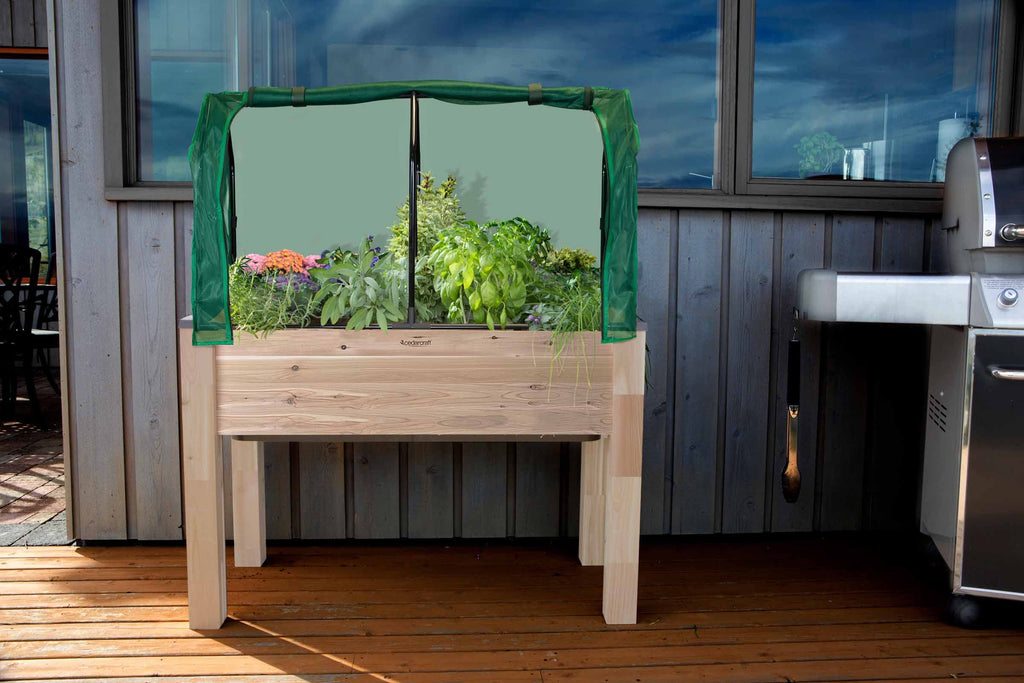 Greenhouse & Bug Cover Combo 22"W x 43"L x 24"H - Includes 1 Frame & 2 Interchangeable Covers. Planter NOT Included