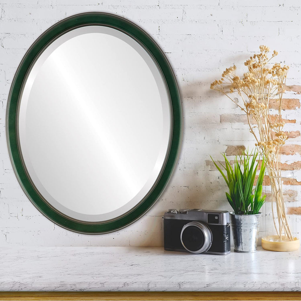 Oval Beveled Wall Decor - Toronto Style - Hunter Green - 26" x 22"