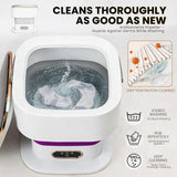 Portable Washing Machine Mini Washer for Apartments - Compact, Foldable Countertop Clothes Washer & Dryer Combo, Small