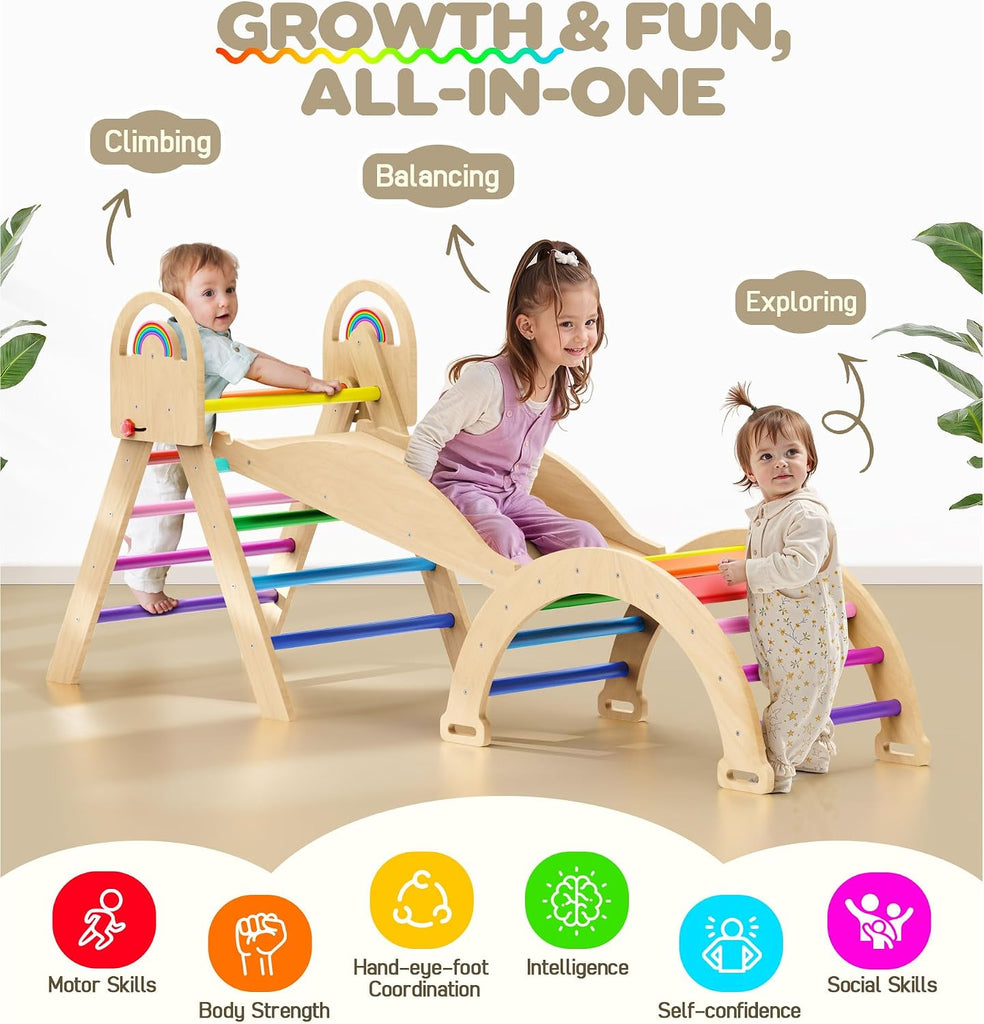 Triangle Set, in-1 Montessori Climbing Toy for Toddlers