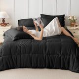 Queen Comforter Set, Ultra-Soft Bed in a Bag Queen 7 Pieces