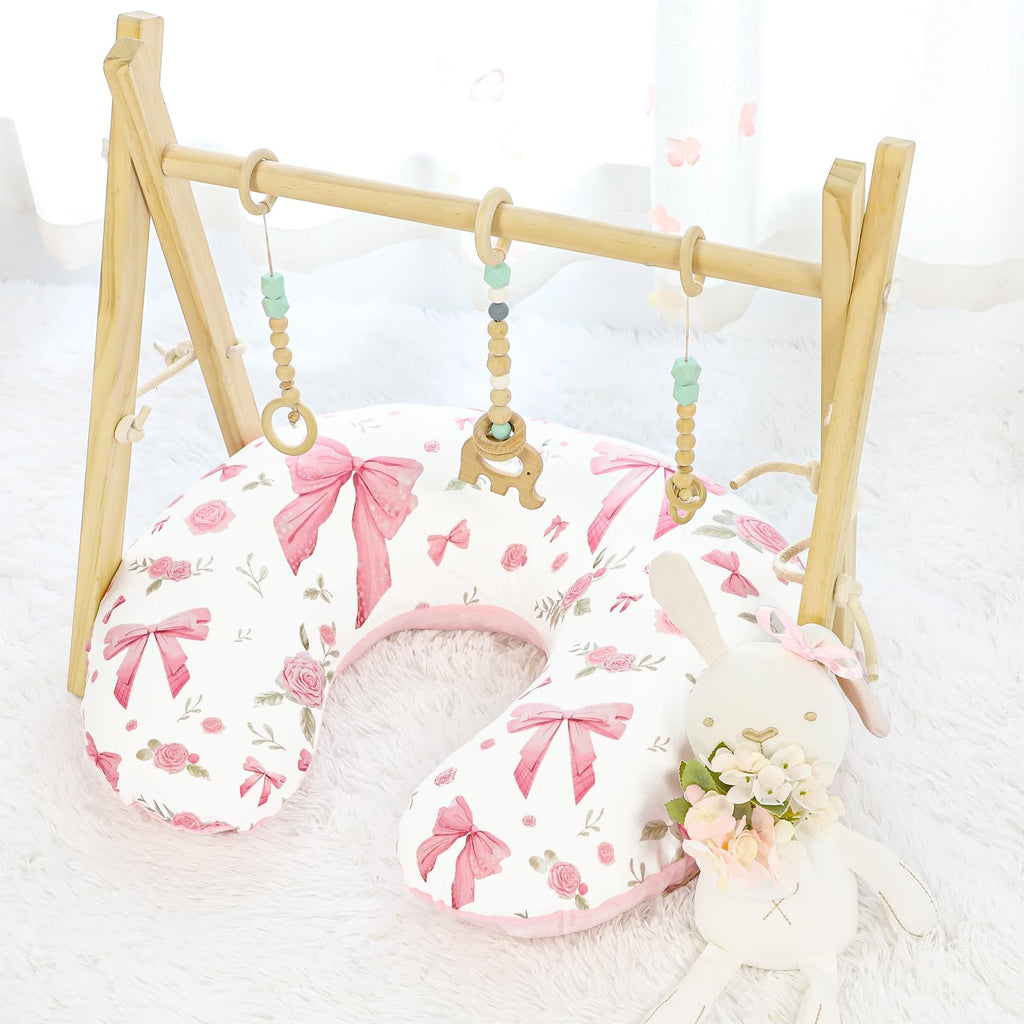Nursing Pillow Cover, Ultra Soft Breastfeeding Pillow Covers for Newborn Baby Boys and Girls, Easy Removal and