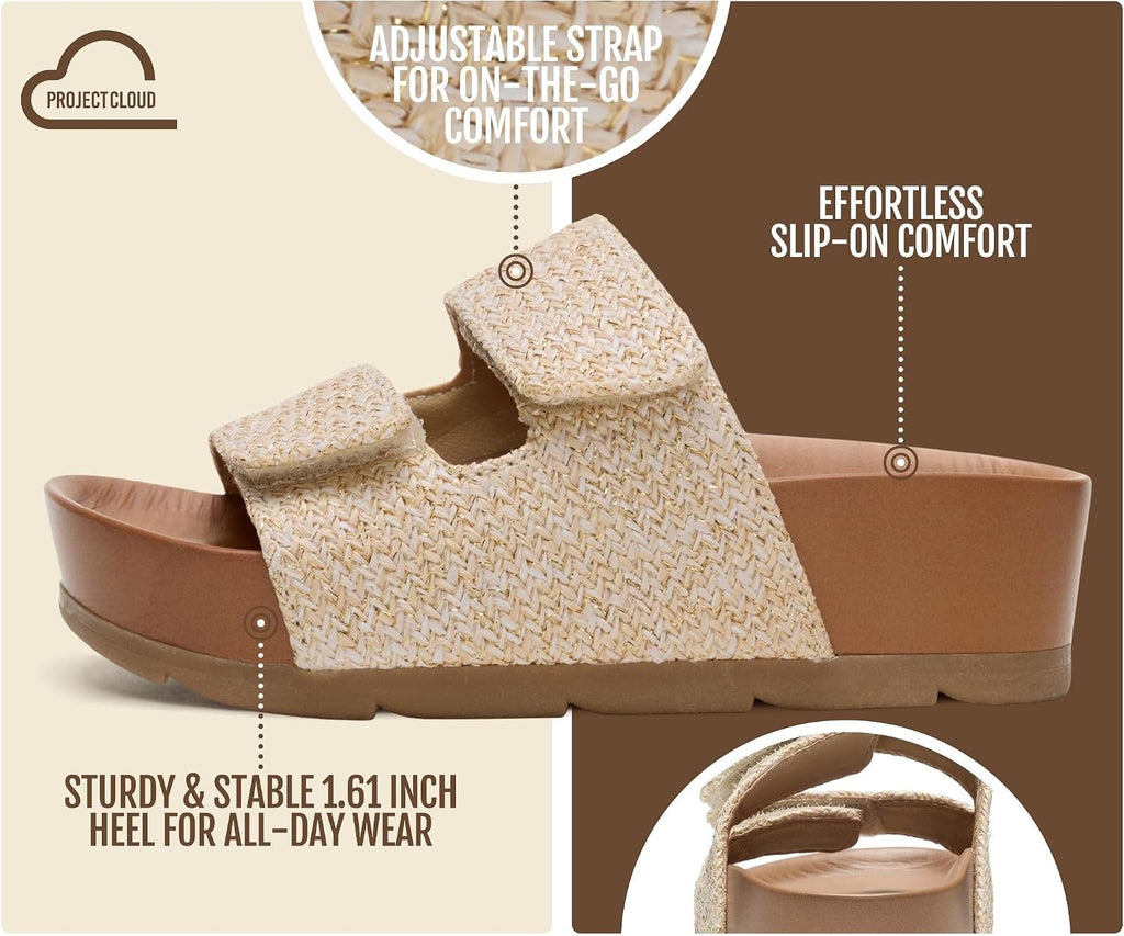 Cloud Girls Sandals with Adjustable Buckle Wedge Sandals 2026