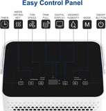 30 Pints Dehumidifier for Home and Basements, 1500 Sq.Ft Dehumidifiers with Drain Hose, Auto or Manual Drainage