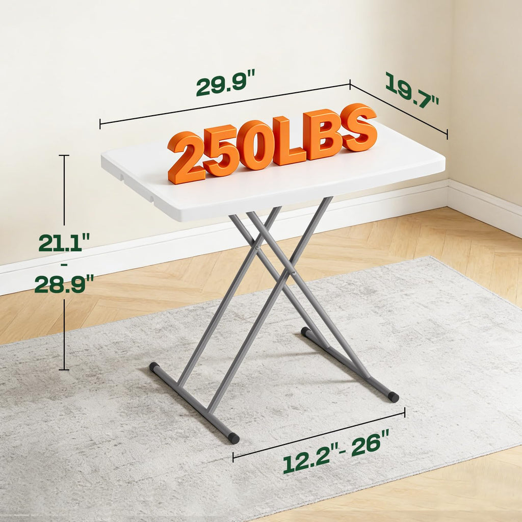 30" Folding Table | White | Portable Plastic Table