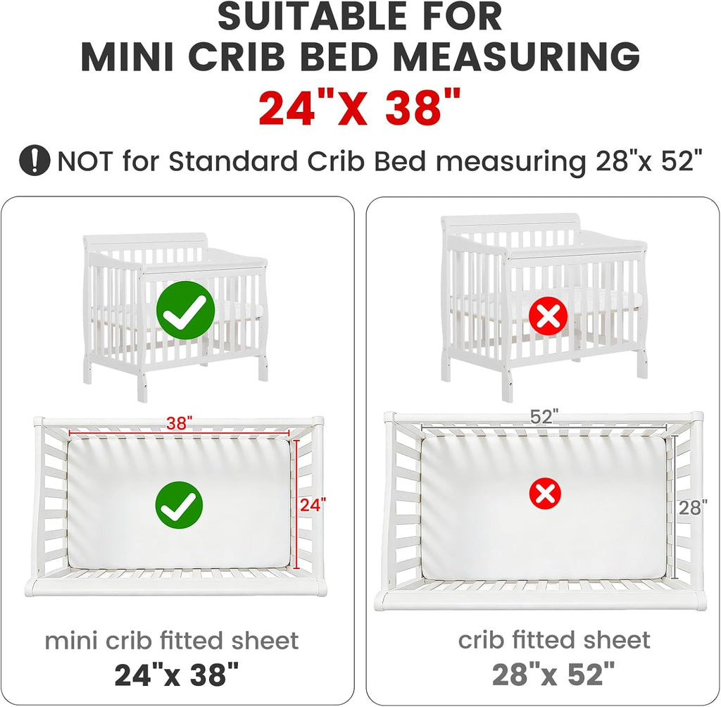 Crib Bedding Set for Girls, 3 Pieces Baby Crib Bedding Set Newborn, Mini Tufted Jacquard Ruffle Fringe Boho, Infant &