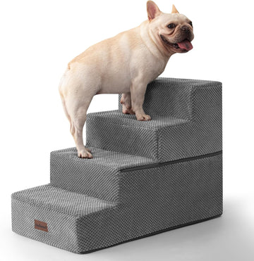 Dog Steps for Bed & Couch, 18.5" H 4-Step Pet Stairs for Small Dogs