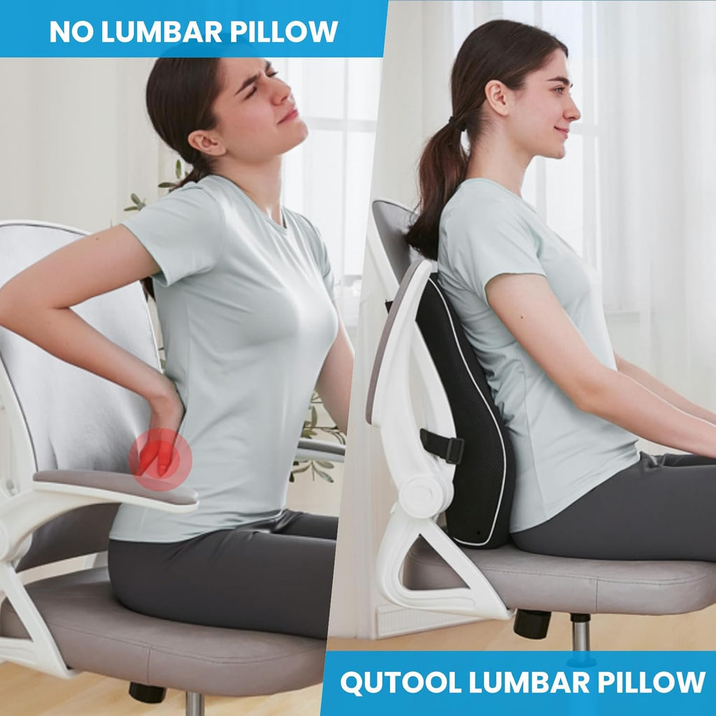 Lumbar Support Pillow Chair,Mothers Day Gifts for Mom, Back Support Pillow for Car, Office Supplies, Chair Cushions