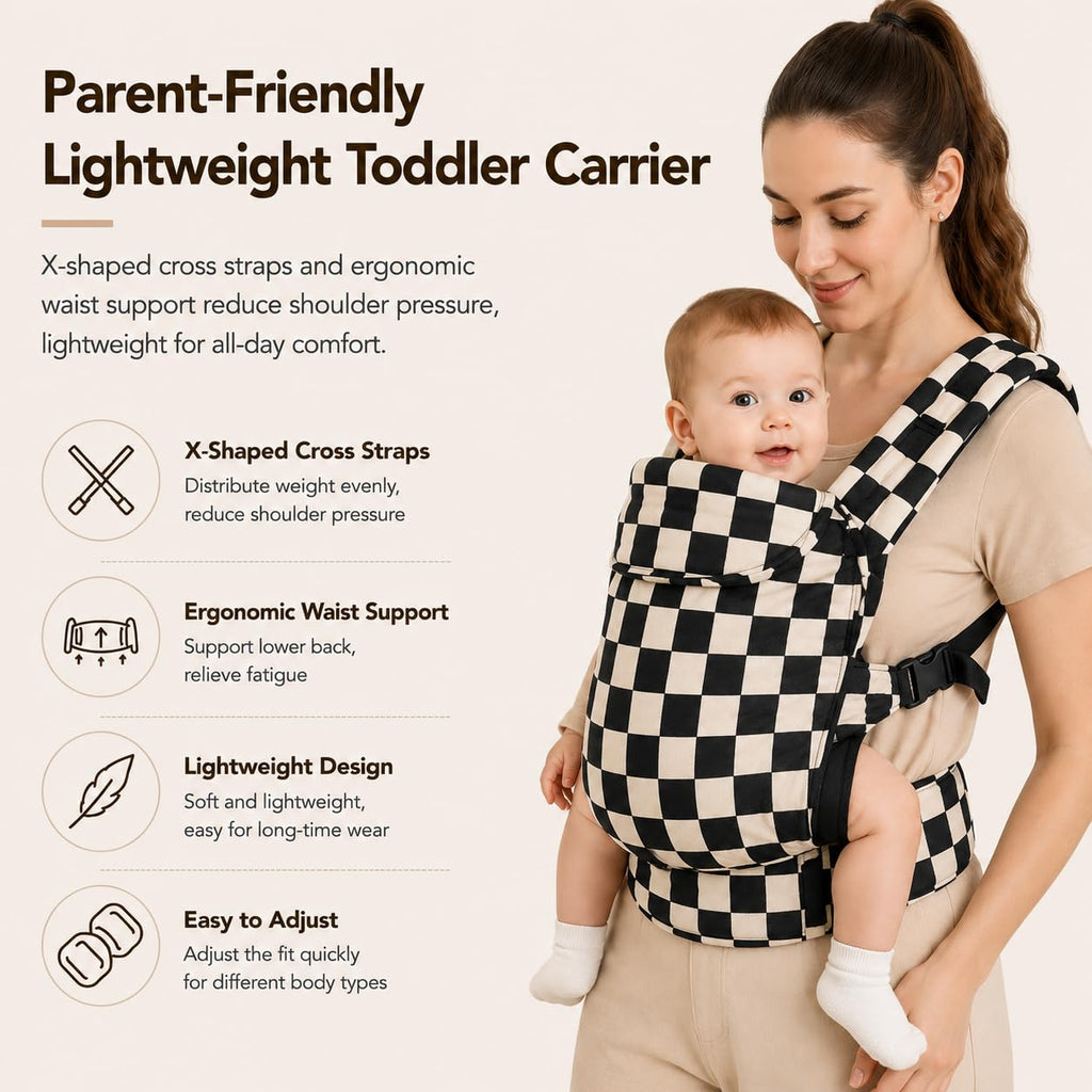 Carrier Newborn to Toddler,Cotton Infant Carrier,7-40lbs Baby Carrier