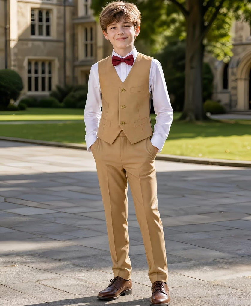 Boys Suit piece Kids Ring Bearer Wedding Vest Pants Formal Outfit
