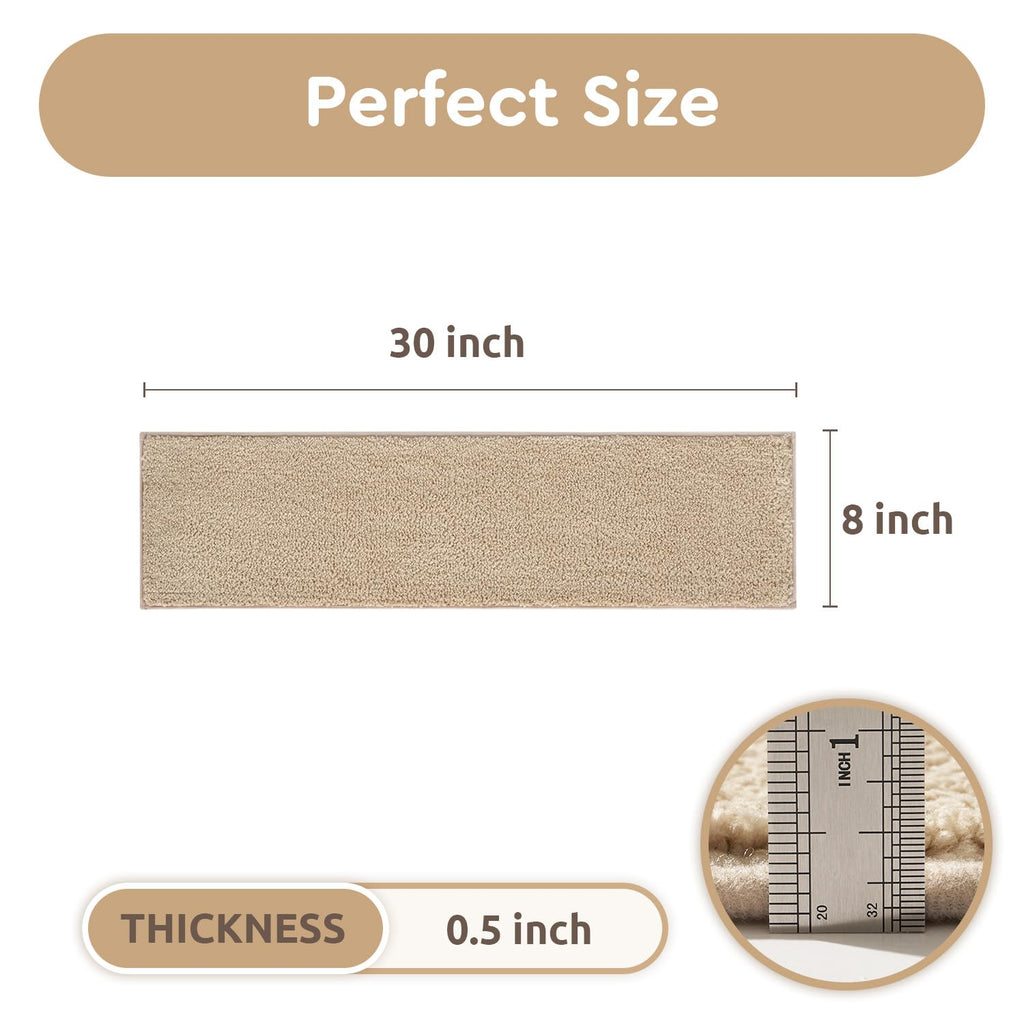 Soft Peel and Stick Stair Treads for Wooden Steps 8"x30" 15PC