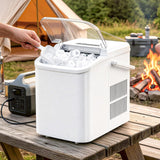 Ice Maker, Portable Ice Makers Countertop with Handle, Basket & Scoop, 26Lbs/24Hrs, 9 Bullet Ice Cubes in 6 Mins, 2