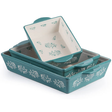 Baking Dish Ceramic Lasagna Pan Casserole Dish 3-Piece Bakeware Sets Baking Dishes Baking Set Baking Dish Set