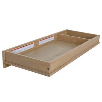 Baby Changing Tray Topper for Double Dresser, Converts to Nursery Diaper Station, Durable Pinewood