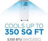 Portable Air Conditioner, 8,500 BTU (5,100 BTU SACC) for Rooms Up To 350 Sq. Ft.