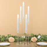 Acrylic Candelabra, 5 Arm Taper Candle Holders, Candle Centerpieces for Tables, Clear Candlestick Holder,Acrylic