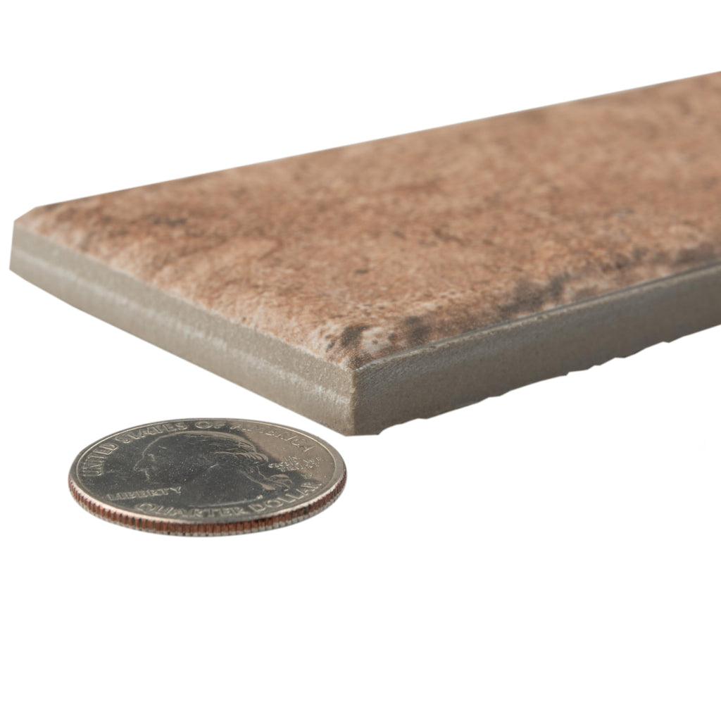 Brooklin Brick Cotto 2-3/8" x 9-3/4" Porcelain Floor and Wall Tile
