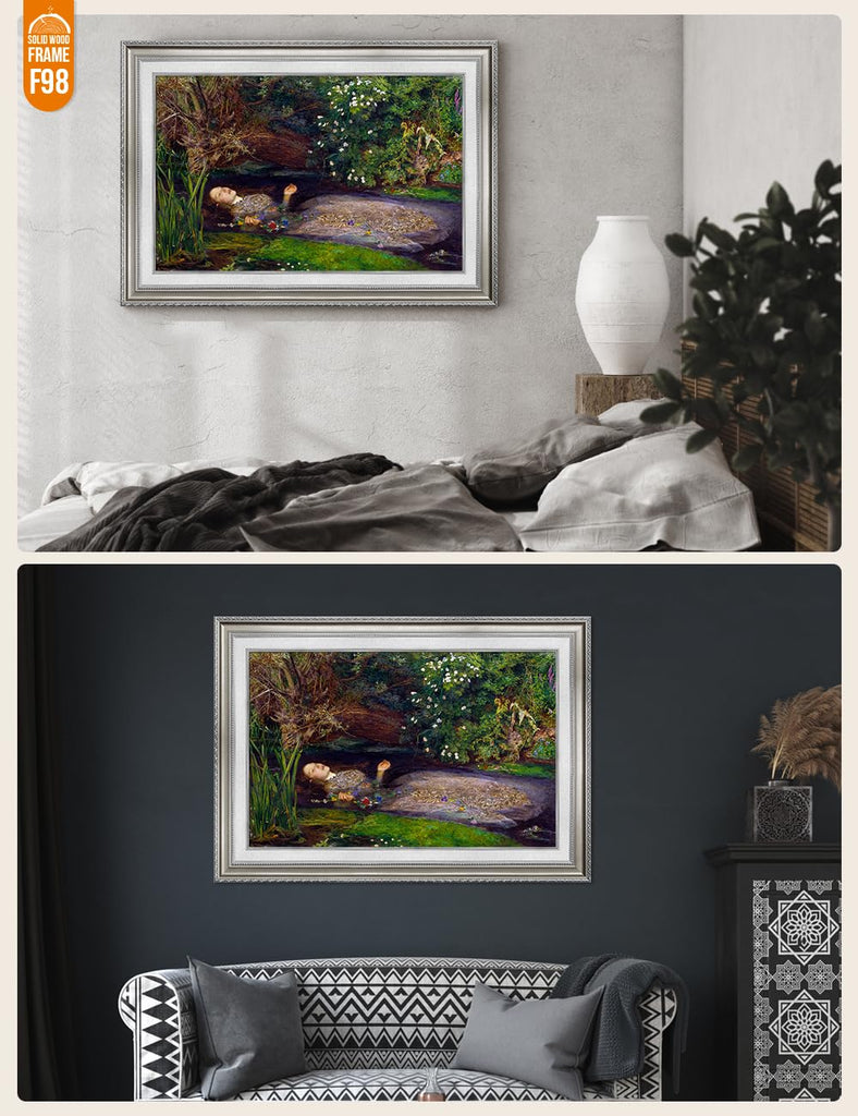 Ophelia Gold Framed Wall Art, 40x28