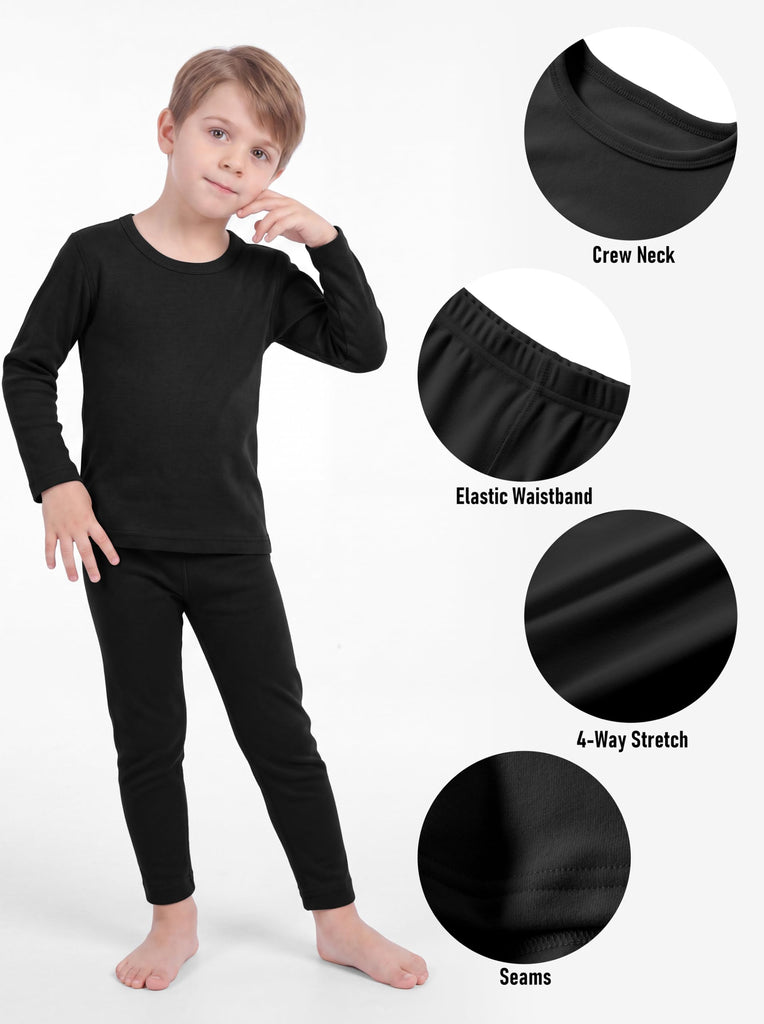 Toddler Thermal Underwear Set for Kids Long Johns Base Layer