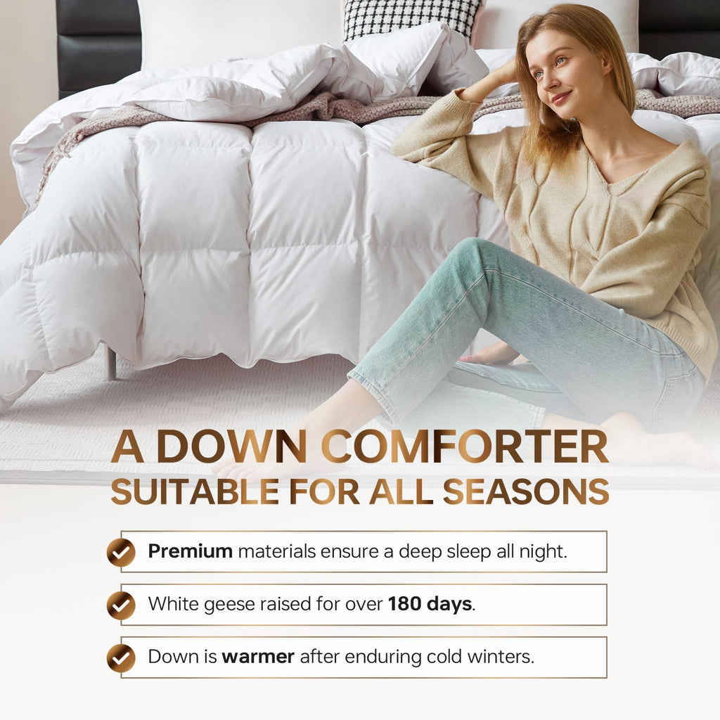 Down Comforter King Size All Season Duvet Insert(106"x90")