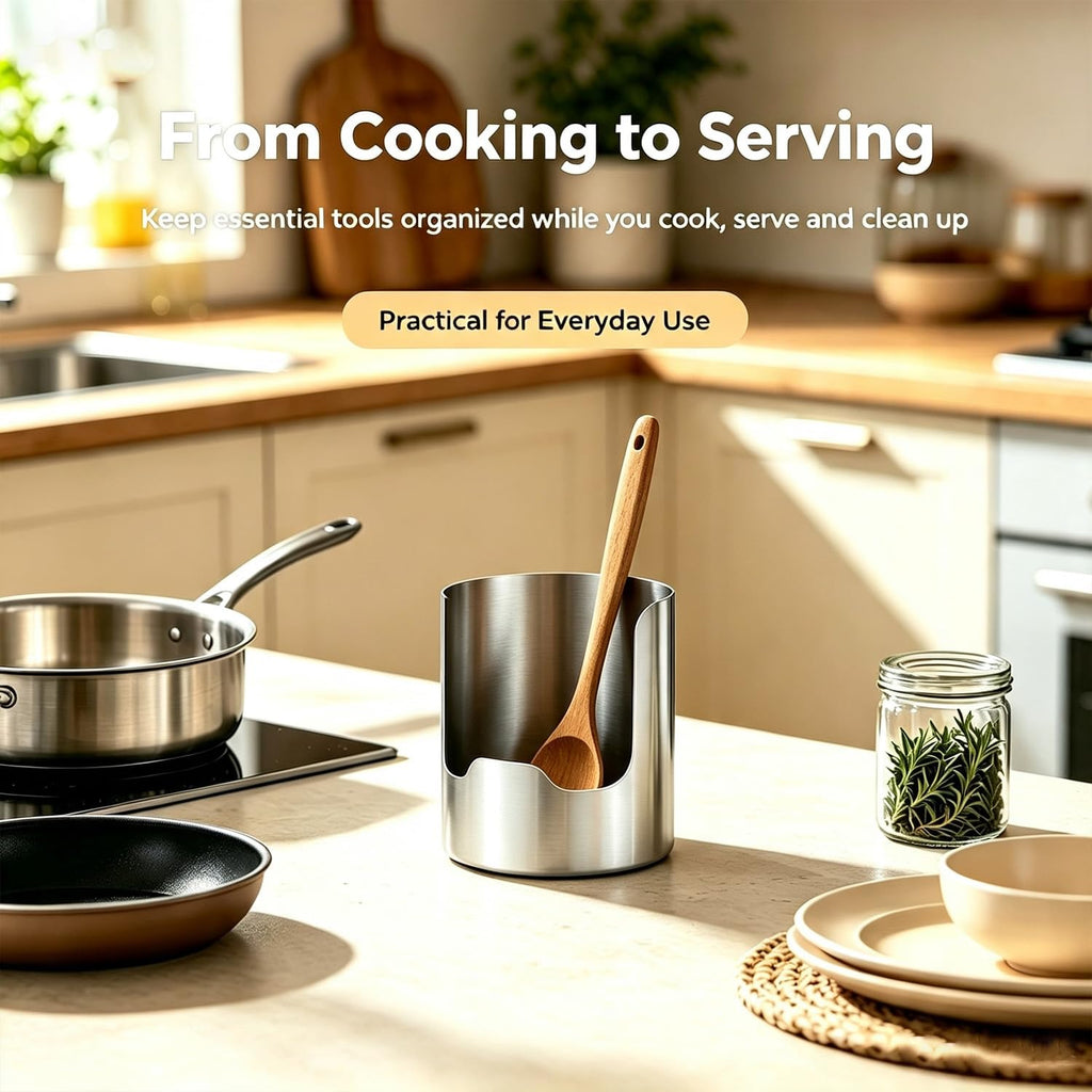 Multi-Functional Kitchen Utensil Holder,Countertop Cooking Tool Storage Cup