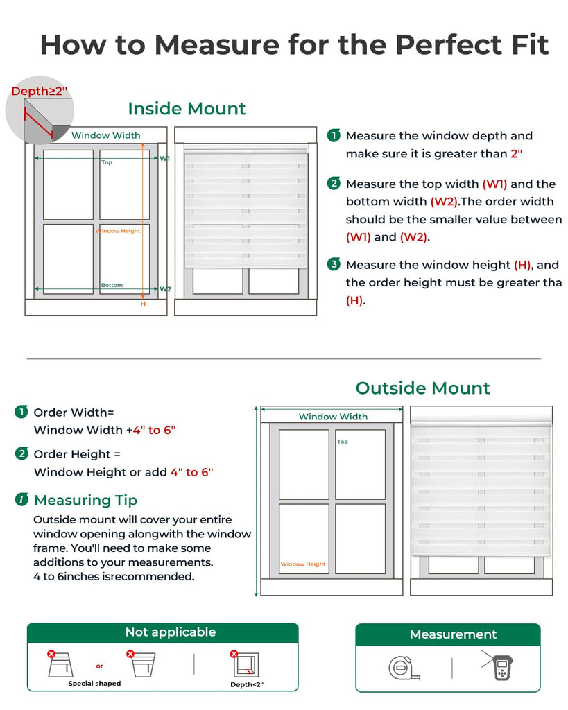 Motorized Zebra Blinds with Remote, Electric Dual-Layer Shades with Dry Battery-Powered, Smart Window Blinds with