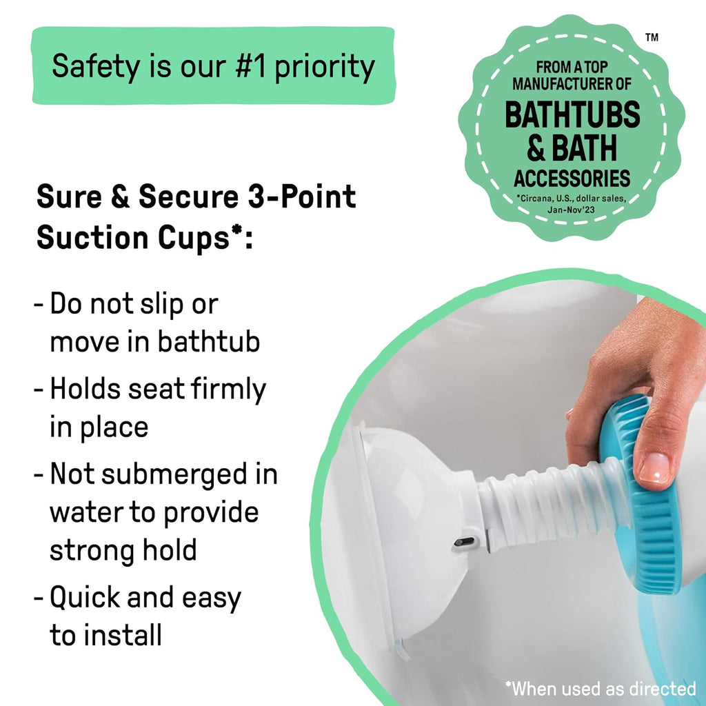 My Baby Bath Seat for Sit-Up Bathing with Secure Suction Cups