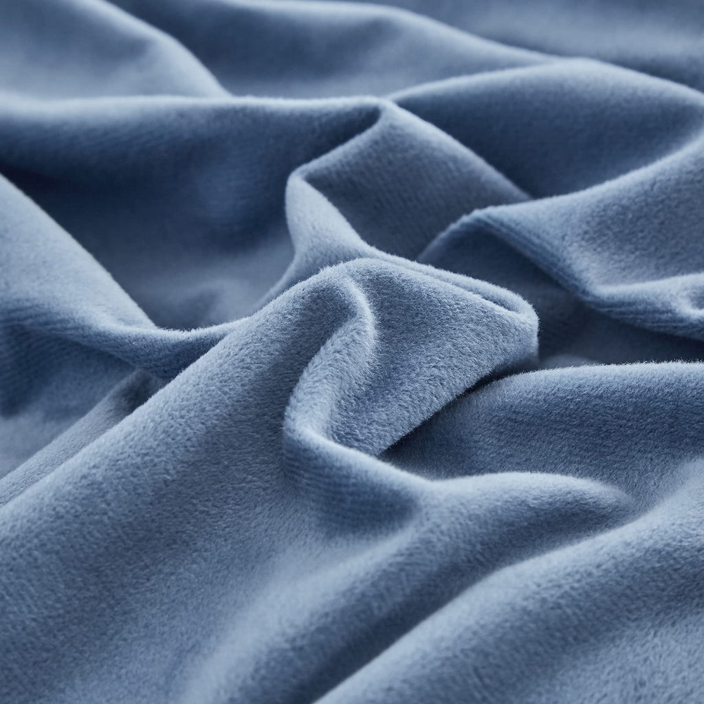 Blue Velvet Comforter Sets Cal King Men Lake Blue Fluffy Bedding