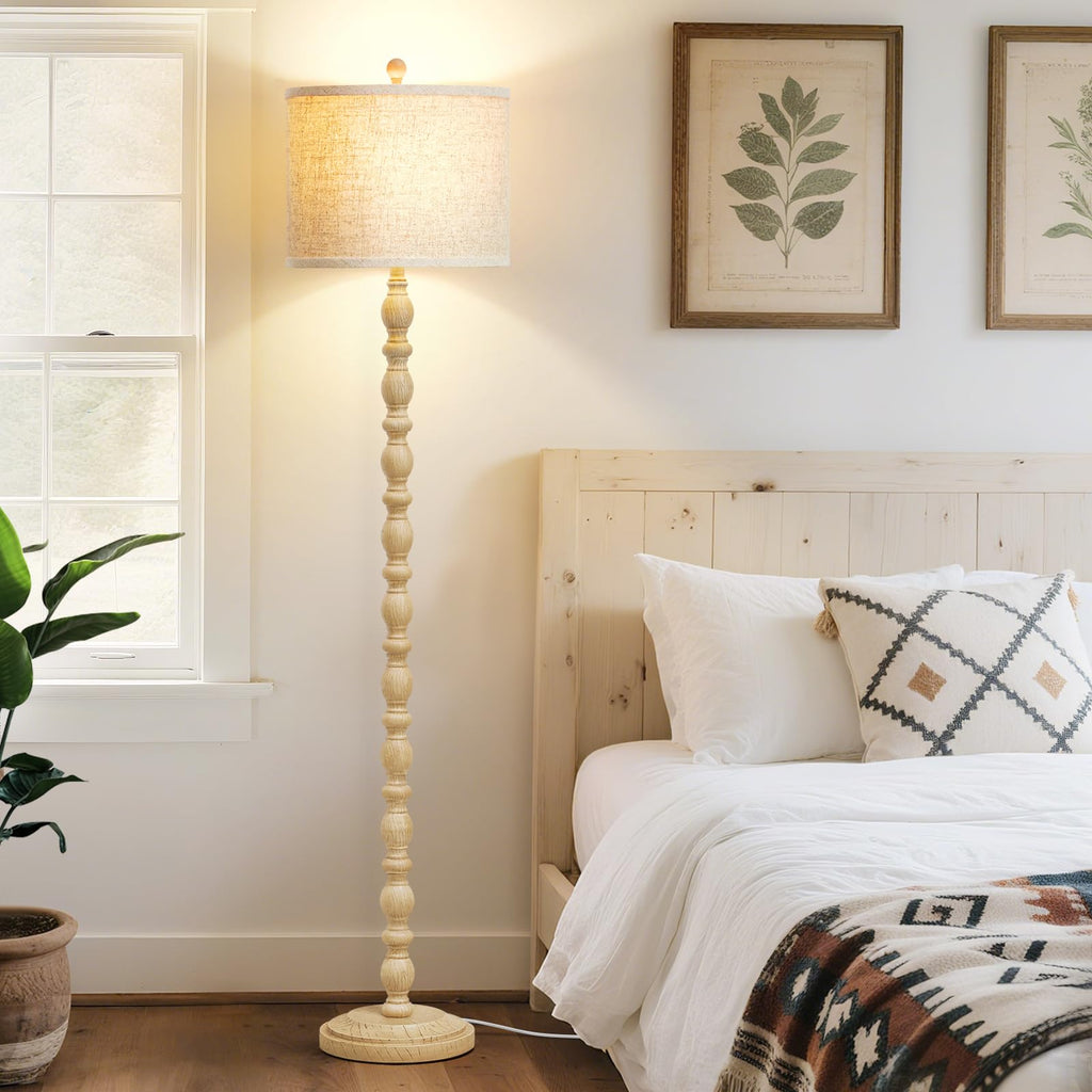 Farmhouse Floor Lamps, Standing Lamp with Bulb