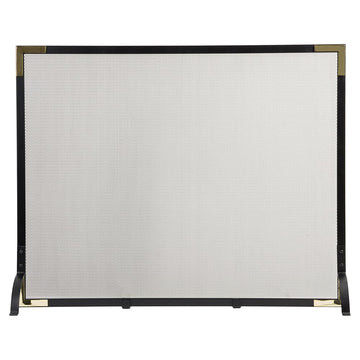 Cecilia Mesh Fireplace Screen with Durable Single Panel, Steel Frame