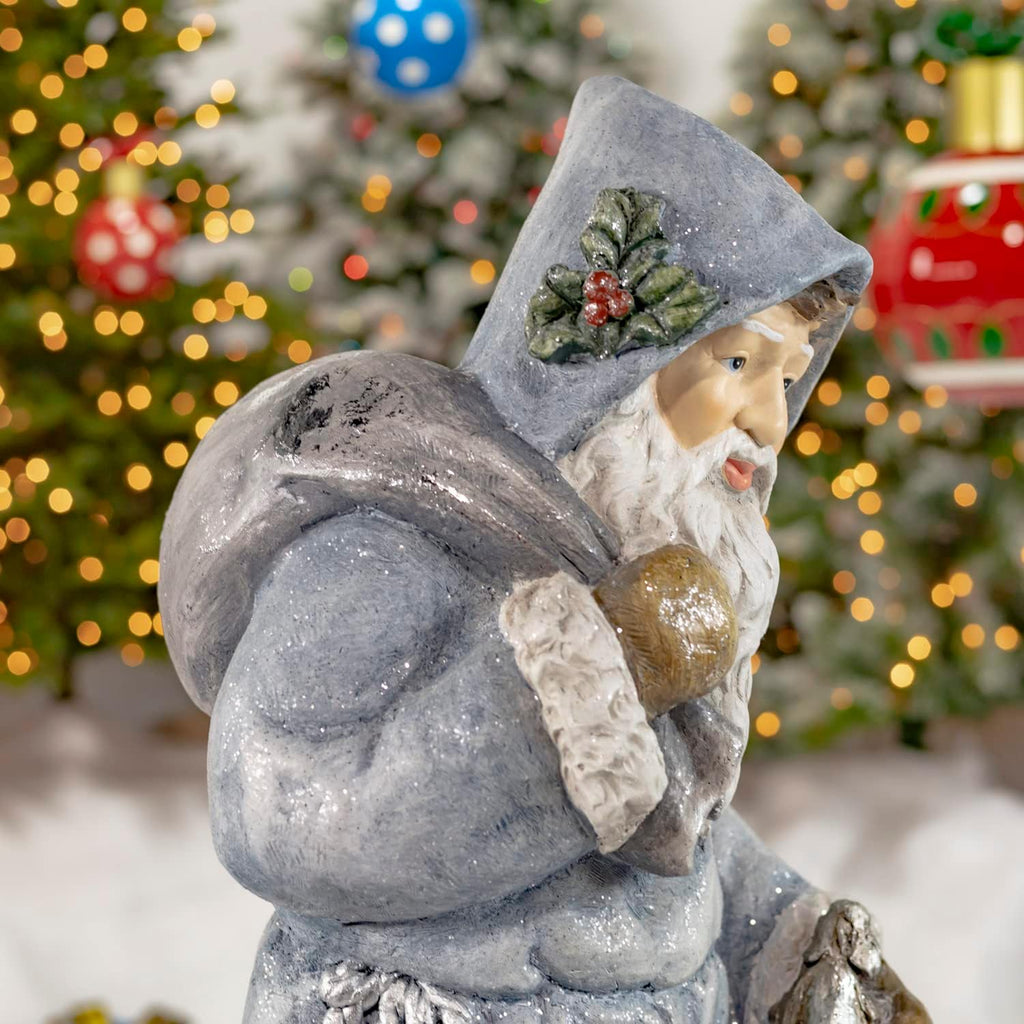 Set of 2 Christmas Children Figurine Statues Tushkas Collection (Individual Santa Claus with Bag)