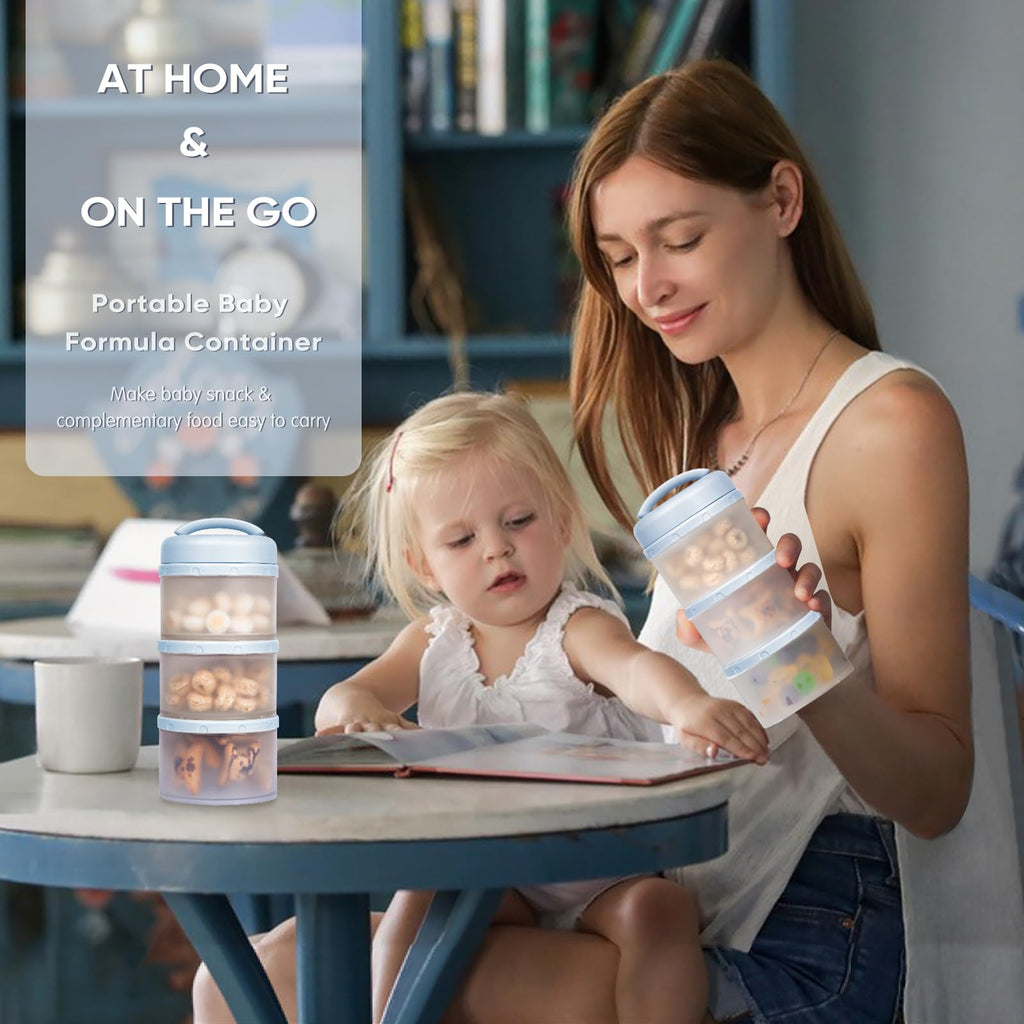 Stackable Formula Dispenser Portable: Milk Powder Container to go