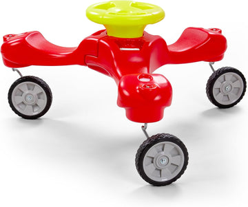 Boomerang Bike Ride-On Trike Toy for Ages 1.5-5, Accommodates Up to 3 Kids, Swivel Caster Wheels, 32" x 32" x 19.5"
